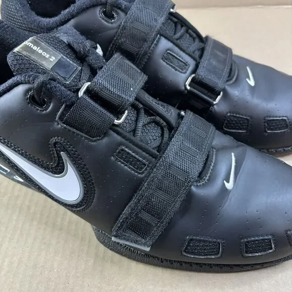 Nike Romaleos 2 Mens Size 14 Weightlifting Shoes Black White Grey 476927-010 - Picture 9 of 15